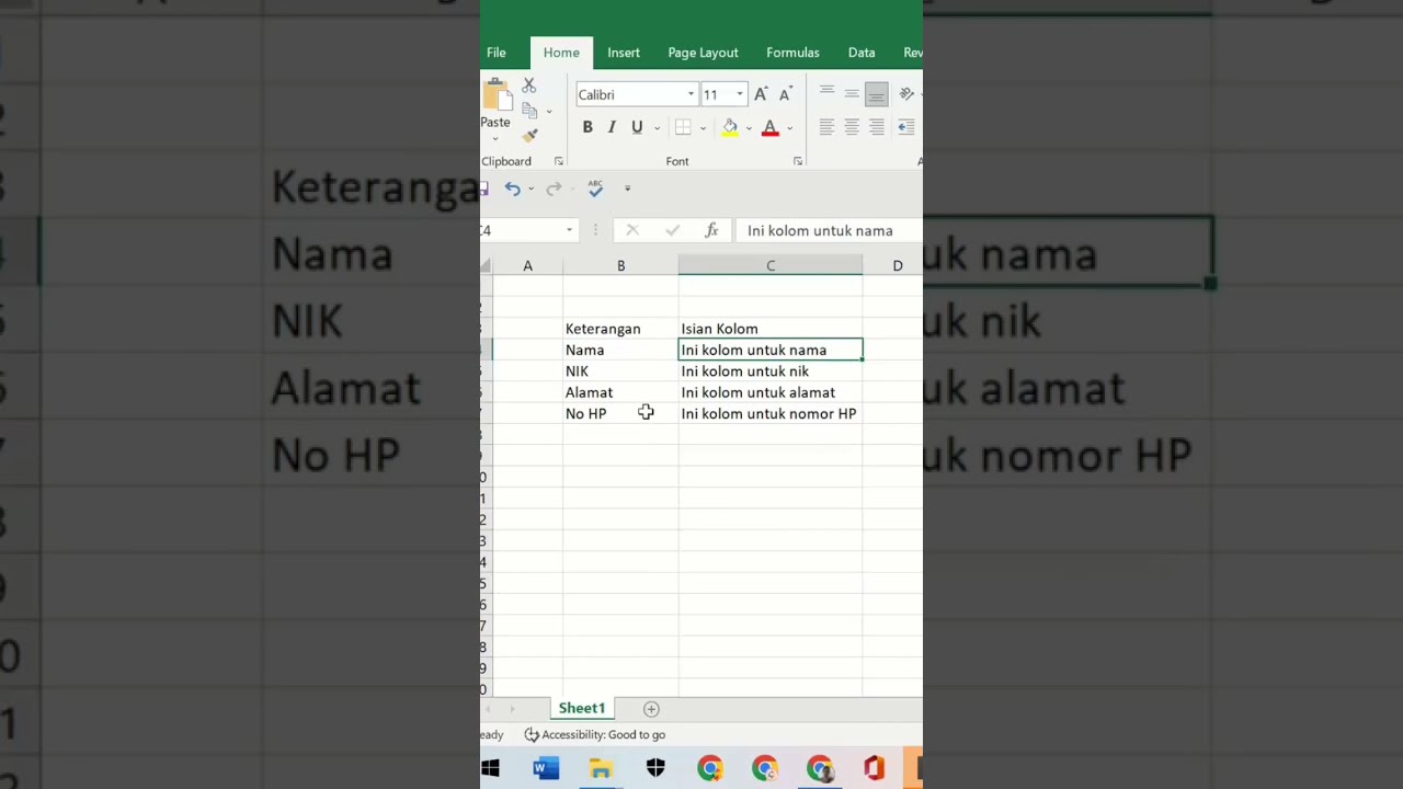 Cara Membuat Titik Dua Dalam Satu Kolom di Excel