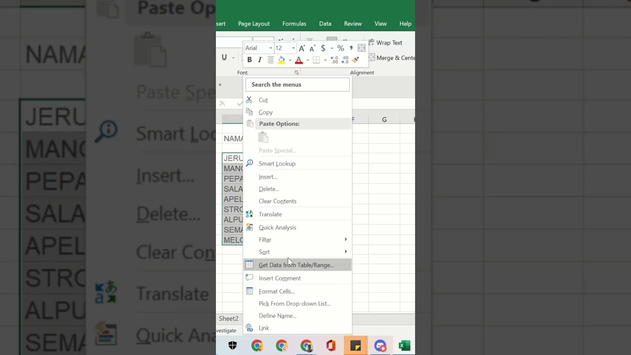 Mengurutkan Huruf atau Angka di Excel